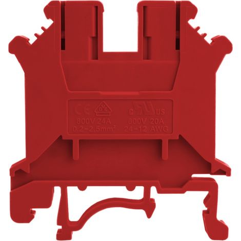 Connettore a vite rosso per guida DIN 6MM2 unipolare (1/4)