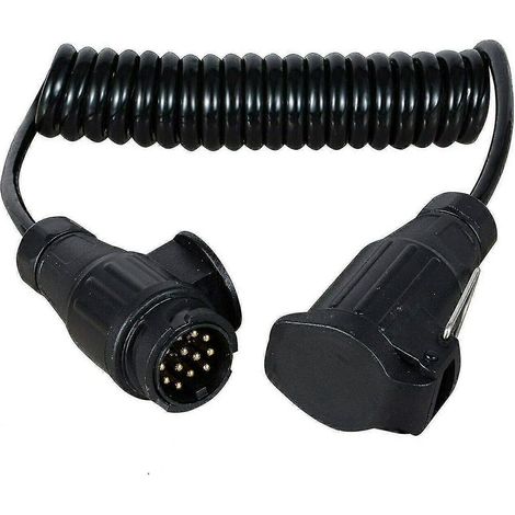 Rallonge de 2 m à 13 broches pour remorque, bateau, caravane, porte-vélos, etc. (1/4)