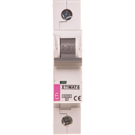 Interruptor automático 1P C 6A 6kA CA etimat 6 002141512