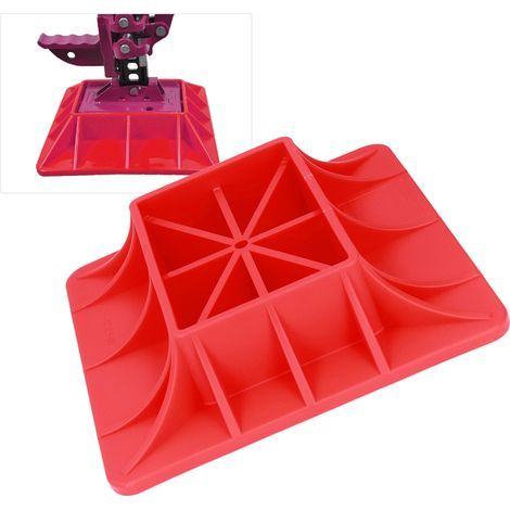 Planche de Support Nylon Anti-Fracture Rouge pour Cric Lourd, Terrains Vastes : Sable, Boue, Herbe (1/5)
