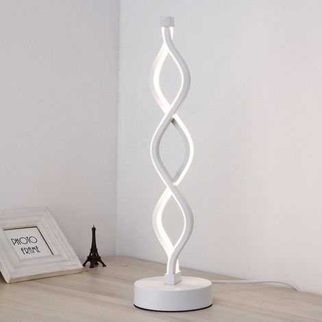Lampe de bureau LED Blanc avec un design , veilleuse en métal à intensité variable, adaptée aux chambres, 3 températures de couleur. (1/5)