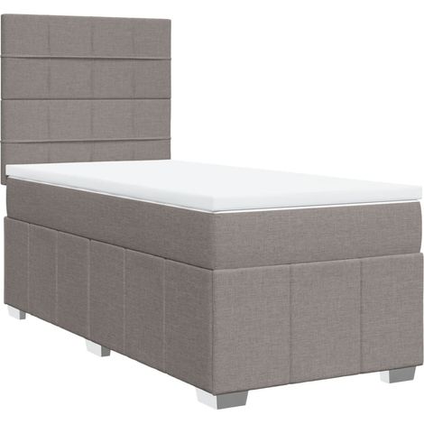 Maison Exclusive - Giroletto a Molle con Materasso Tortora 100x200 cm in Tessuto (1/5)