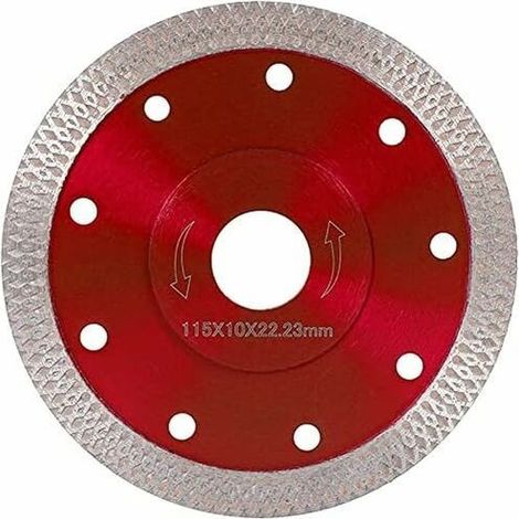 Disque diamant 115 mm ultra fin – Pour meuleuse d'angle – Coupe porcelaine, carrelage, granit, marbre, béton – Montage 22,23 mm (1/5)