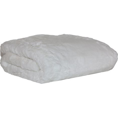 Plaid chaud imitation fourrure ultra douce Blanc 130x170 cm