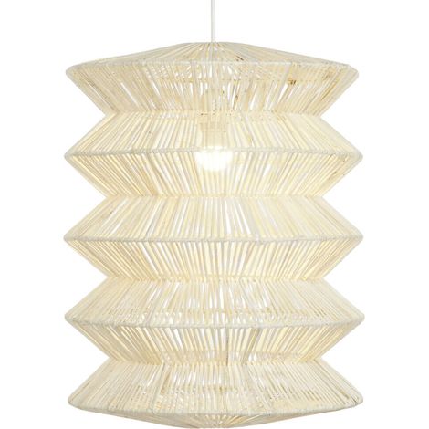 Lampara Techo Ratan Hierro 40X40X54 Natural (1/5)