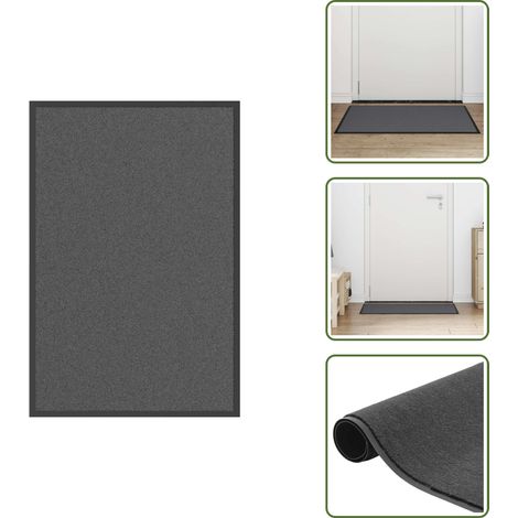 Paillasson anthracite 60x90 cm - Paillasson - Paillasson De Porte - Paillasson De Bienvenue - Paillasson De Porte Extérieur (1/5)