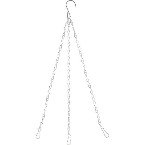 Support Pour Suspension De Pot De Fleurs - Chaîne À 3 Points En Fer - Pour Intérieur Et Extérieur - Longueur 40 Cm - 1 Lot (1/5)