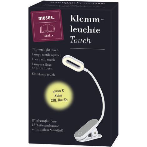 LAMPARA DE LECTURA TOUCH GRIS RECARGABLE USB