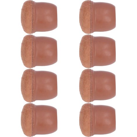 Lot de 8 patins de chaise en TPE brun, protège-plancher pour pieds de meuble, embouts de table et tabouret, taille M, kit anti-rayures (1/5)