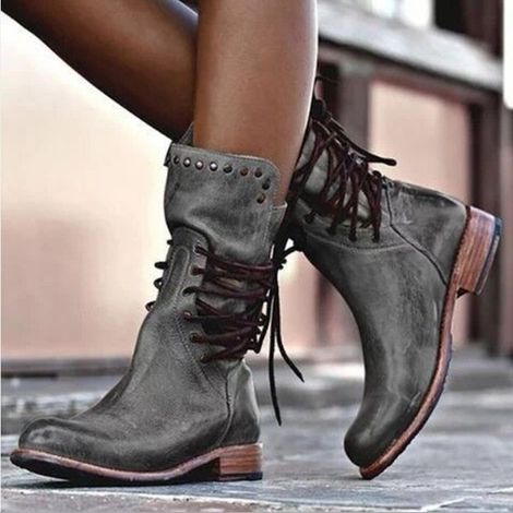 Bottes cavalières avec brides arrière, grises, pointure 39 (1/2)
