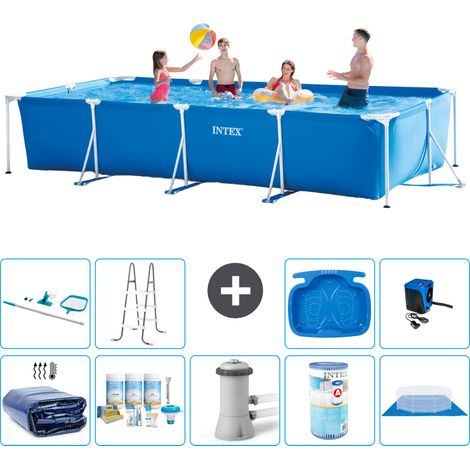 Intex Piscine Tubulaire Rectangulaire - 450x220x84 cm - 10-pièces S40327 (1/5)