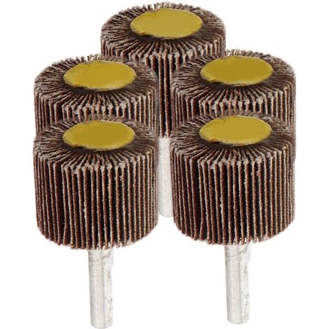 Lot De 5 Meules Abrasives à Lamelles Ø30x25x6 Mm Tige 120, Disques De Polissage Pour Outils Rotatifs, Roues à Lamelles De Rechange Pour Ponçage Précis Et Décapage Métal (1/4)