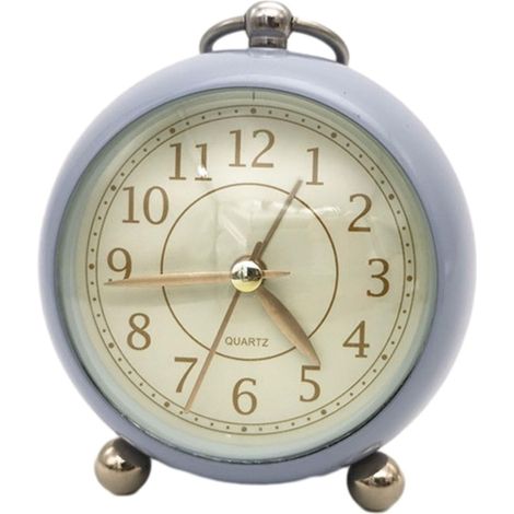 Réveil, Vintage, élégant, sans tic-tac, analogique, réveil avec veilleuse, table de chevet, horloge silencieuse, bureau, chambre à coucher, décoration
