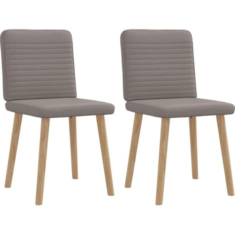 Esszimmerstühle 2 Stk. Taupe Stoff