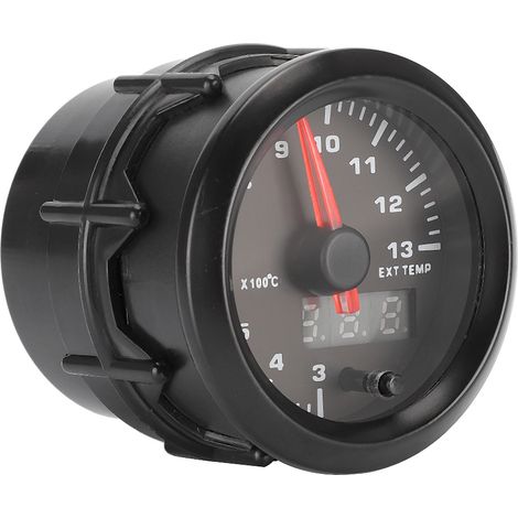 Jauge de température des gaz d'échappement 2in 52mm, compteur EGT numérique LED 7 couleurs pour voiture, avec sonde, affichage auto (1/5)