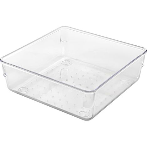 Système de rangement de tiroirs, organiseur transparent, petit, large (1/5)