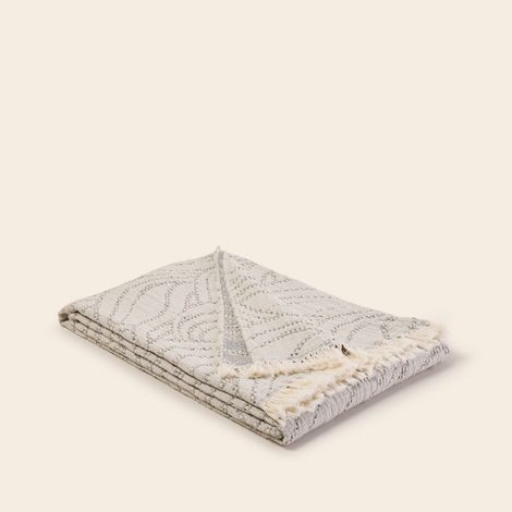 Couvre-lit en Jacquard motif abstrait LUDVIK