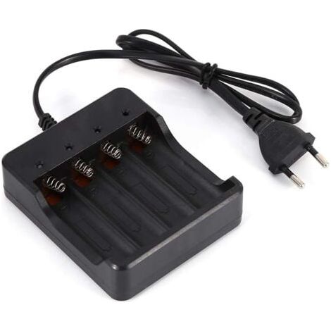 Chargeur de Batterie à 4 Fentes pour Batterie Rechargeable au Lithium 18650 Prise EU avec Fonction de Charge Anti-Retour de Bonne qualité et de Bonne (1/5)
