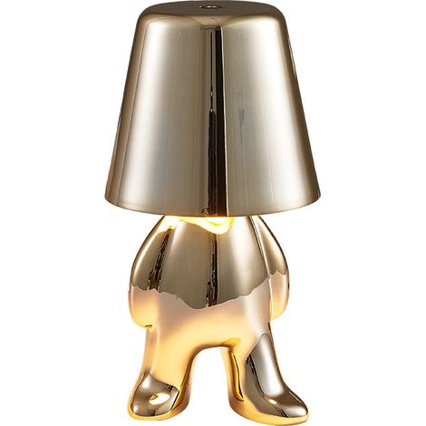 Lampe de table LED Little Golden Man, commande tactile, intensité réglable, veilleuse (1/5)