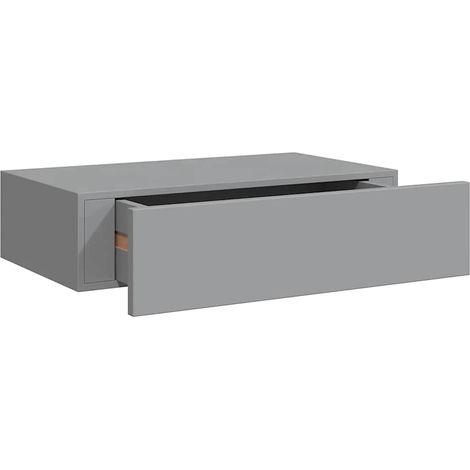Wall-mounted Drawer Shelf Grey 40x23.5x10cm MDF vidaXL