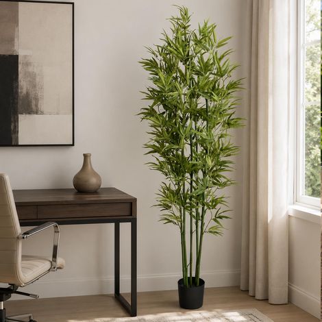 180cm Natural Green Bamboo Artificial Premium (1/4)