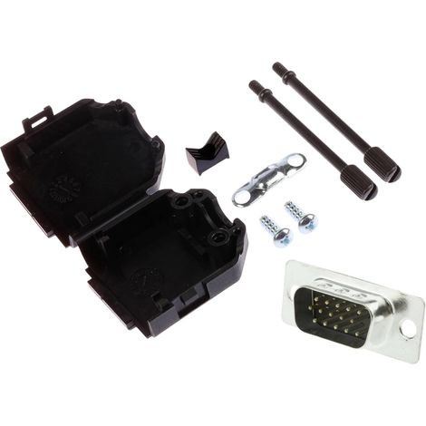 MH Connectors MHDPPK9HD15MS-K Kit embase SUB-D mâle 180 ° Nombre de pôles: 9 fût à souder 1 pc(s)