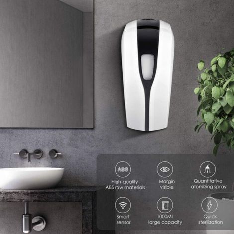 Distributeur de Savon Automatique 1000ml, Distributeur sans Contact de désinfectant,Distributeur Savon Mural pour Colonne pour Le Restaurant, l'école/ (1/5)