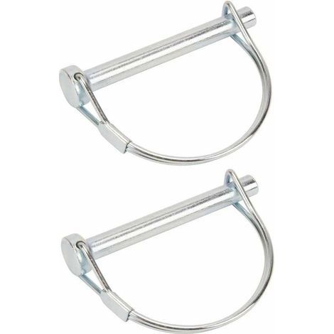 2x goupille à arceau diamètre 9,8mm x longueur 70mm rapide acier clip circlip remorque vélo tracteur motoculteur arbre verrouillage (1/5)