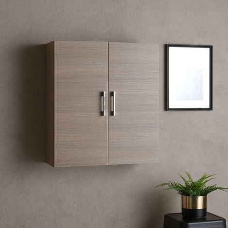 Mueble De Baño 2 Puertas Roble Efecto Madera Natural Rimini (1/5)