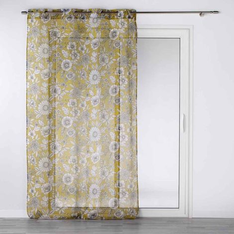 Rideau Voilage à Œillets "Milady" 140x280cm Jaune (1/4)