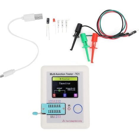 Multifunktions-Transistortester mit 1,8-Zoll-TFT-Display LCR‑TC1 für Kondensatordioden