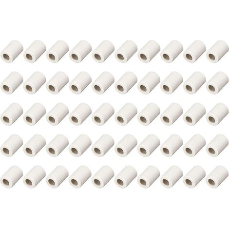 20/50 pièces Tube céramique à alésage unique de 4 mm de diamètre, résistant aux hautes températures, tuyau isolant pour faisceau de câbles électroniques, traversée en porcelaine (1/4)