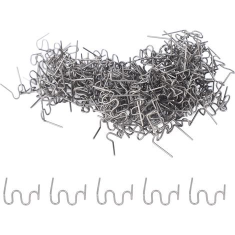 500 punti metallici a caldo da 0,8 mm per la riparazione di parti in plastica di automobili (paraurti, cruscotti, ecc.). Filo di saldatura corrugato. (1/5)