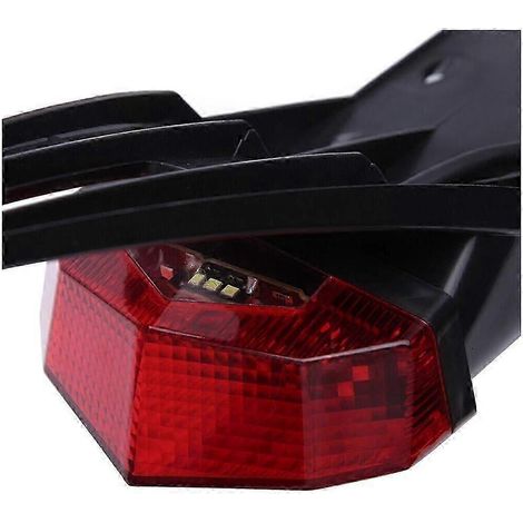 Nouveau feu arrière WD 12VLED compatible avec les motos tout-terrain, éclairage de plaque d'immatriculation transparent (1/5)