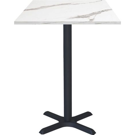 Mange-debout 60 x 60 cm - modèle Dina marbre blanc