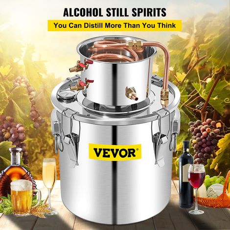 Distillateur Alambic 50 L Chaudière à Spiritueux Acier Inoxydable 6,92 kg Kit de Pot de Brassage Φ40 x 40 cm Refroidissement Rapide… (1/5)