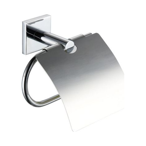 DianHydro Giona Porta rotolo chiuso in metallo cromo accessori a parete per bagno fissaggio con viti incluse (1/2)