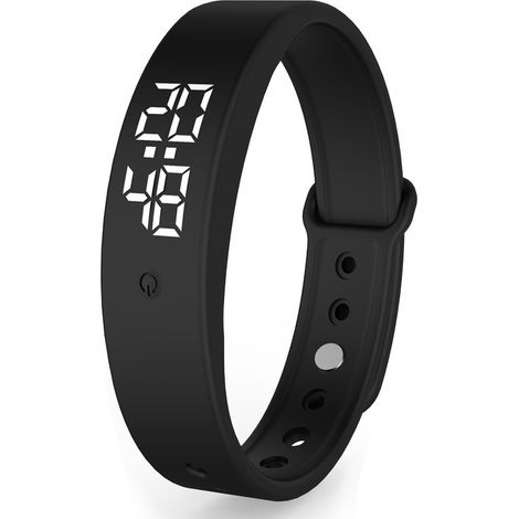 Vibrating alarm clock bracelet for deep sleepers, smart silent alarm clock, black. (1/4)