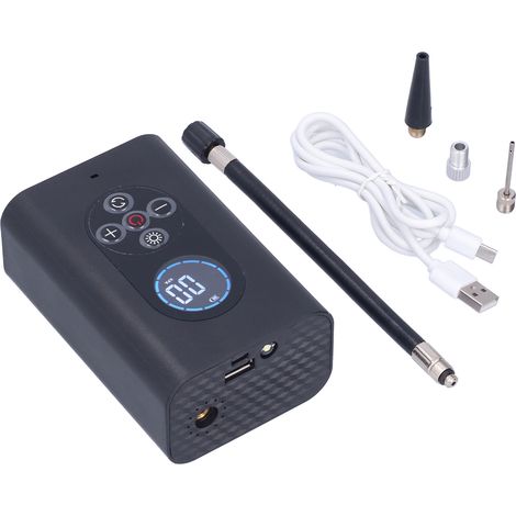 Gonfleur de pneus sans fil portable 150PSI, pompe à air rechargeable avec arrêt automatique et lampe LED pour voiture et moto (1/5)