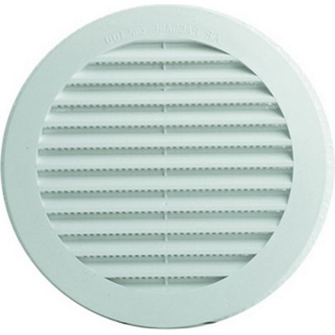 10PZ GRIGLIA DI AERAZIONE IN PLASTICA  Ø mm. 100 imbocco Ø mm. 80