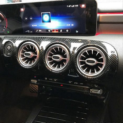 Grille d'aération centrale avant pour tableau de bord d'une Mercedes-Benz CLA W177 (à partir de 2019) (1/5)