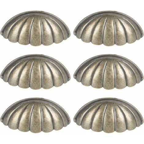 BUNTHAUS 6 PCS Boutons de Coquille Boutons de Porte Nautiques Rétro Armoire Tiroir Coffre Boutons de Tiroir Mer Boutons de Commode Meubles de Cuisine Armoire Boutons d'Armoire (1/5)