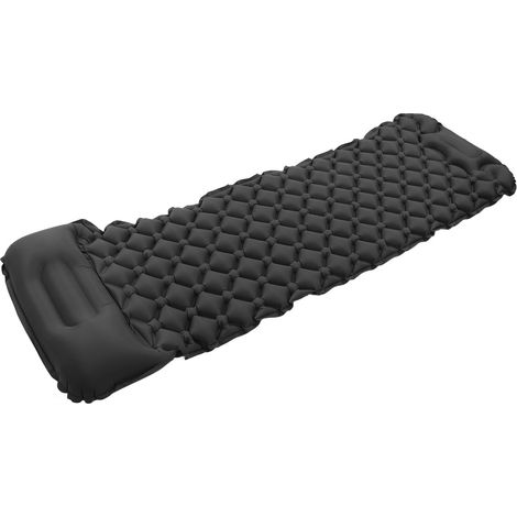 Matelas de Camping Autogonflant Léger avec Pompe à Air Intégrée - Tapis de Sol pour Randonnée, Couleur Gris Foncé (1/5)
