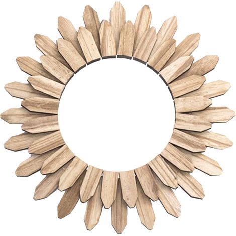 Espejo de pared decorativo (XH23-488) de madera maciza, hecho a mano, una creación única para apartamentos vacacionales y bares, un elemento de diseño para zonas de entrada. (1/5)
