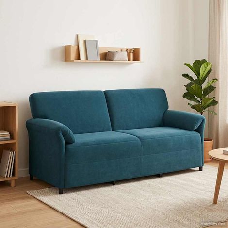Sofá de 3 plazas Azul 198 x 83 x 95 cm Terciopelo