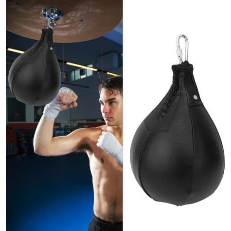 Sac de vitesse de boxe - VINGVO - 29x20 cm - Noir - PU - Mixte (1/4)