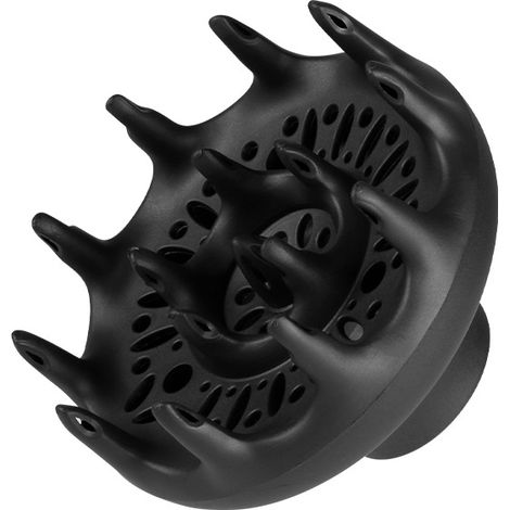 Schwarzer Orchideen-Haardiffusor, Haartrockner für Föhne mit einem Düsendurchmesser von 4,6–4,6 cm, für lockiges und welliges Haar – für Geschmeidigkeit und (1/5)