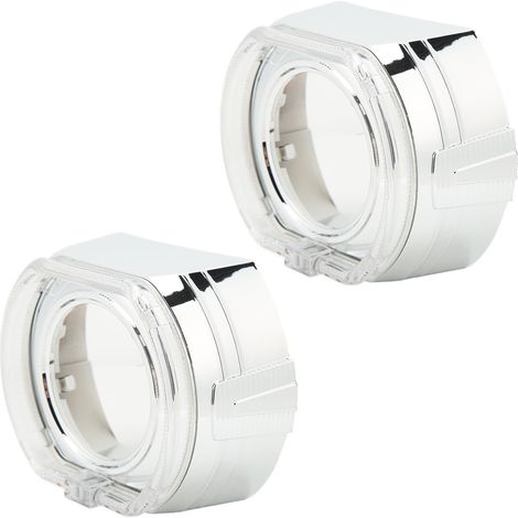 1 paire de caches de phares à LED 12 V 5 W, lumière vive, résistants aux hautes températures, compatibles avec les phares bi-xénon de 3 pouces (7,6 cm) à lumière blanche (1/5)