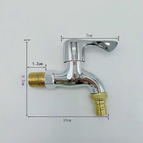Raccord rapide mâle 1/2 pouce pour robinet de machine à laver mural, robinet de jardin ou de balcon, tuyau d'eau en plastique, A (1/5)