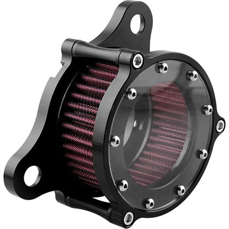 Convient aux pièces détachées pour motos Haval Hyundai XL883/1200 X48, filtre à air rétro transparent en aluminium usiné CNC, modification moto.